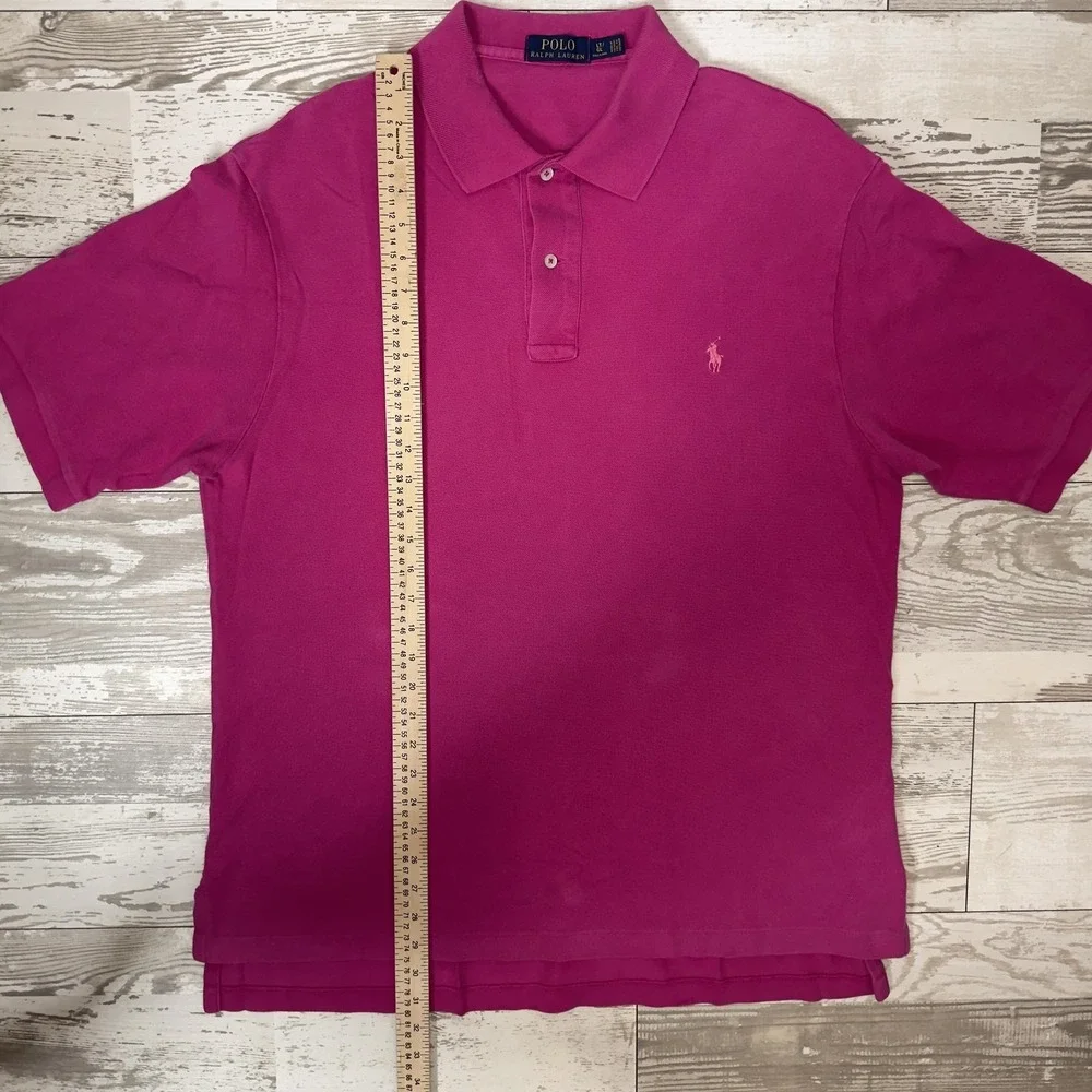 Polo Ralph Lauren Polo Shirt Mens LT Pink Big & Tall Cotton Knit Logo Casual